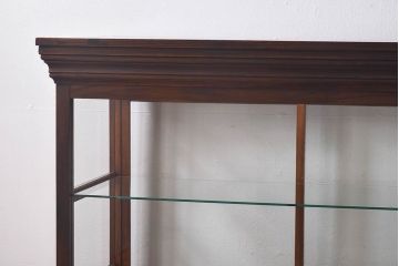 アンティーク家具　最高級レア品　当時物ガラス入り!　総ケヤキ材　特大サイズのガラスケース(ショーケース、陳列棚)