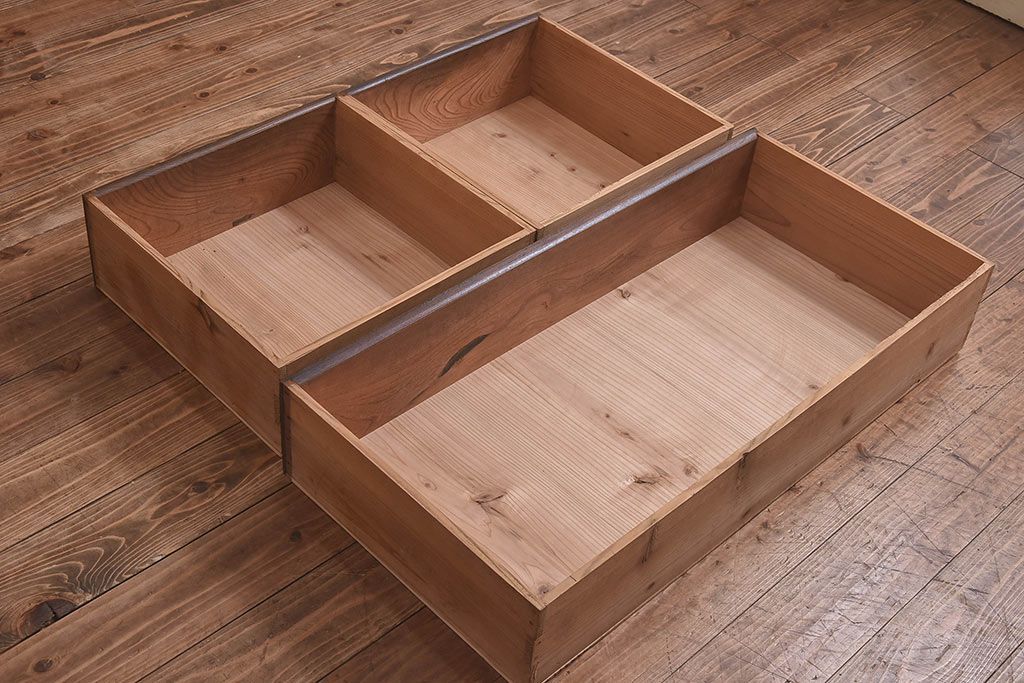 アンティーク家具　最高級レア品　当時物ガラス入り!　総ケヤキ材　特大サイズのガラスケース(ショーケース、陳列棚)