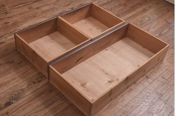 アンティーク家具　最高級レア品　当時物ガラス入り!　総ケヤキ材　特大サイズのガラスケース(ショーケース、陳列棚)