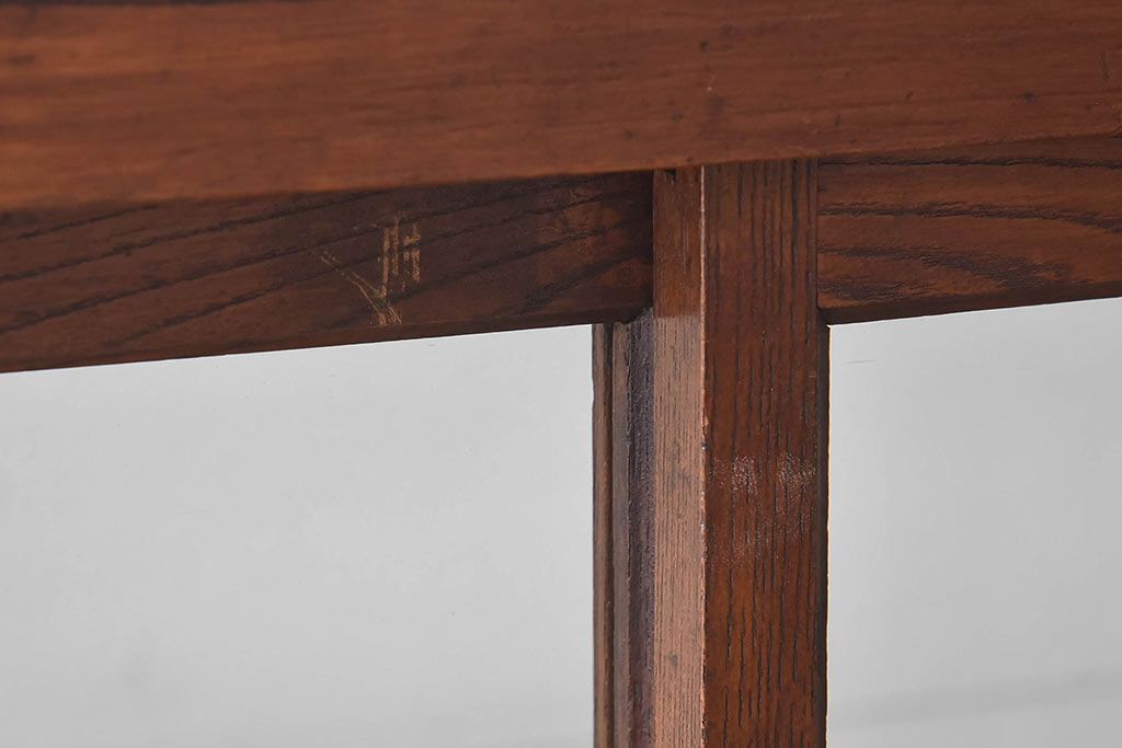 アンティーク家具　最高級レア品　当時物ガラス入り!　総ケヤキ材　特大サイズのガラスケース(ショーケース、陳列棚)