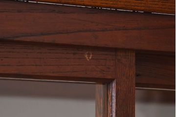 アンティーク家具　最高級レア品　当時物ガラス入り!　総ケヤキ材　特大サイズのガラスケース(ショーケース、陳列棚)