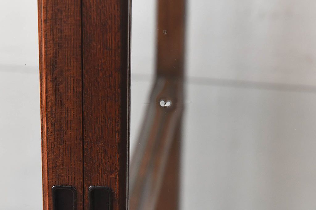 アンティーク家具　最高級レア品　当時物ガラス入り!　総ケヤキ材　特大サイズのガラスケース(ショーケース、陳列棚)