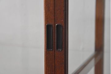 アンティーク家具　最高級レア品　当時物ガラス入り!　総ケヤキ材　特大サイズのガラスケース(ショーケース、陳列棚)