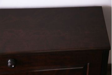 北海道民芸家具　高級感あふれるライティングビューロー(机、引き出し)(定価約34万円)