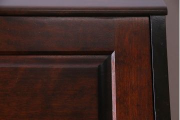 北海道民芸家具　高級感あふれるライティングビューロー(机、引き出し)(定価約34万円)