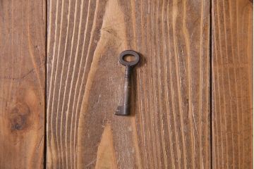 アンティーク家具　イギリスアンティーク　シンプルな扉のデザインとツイストレッグが魅力的なブックケース(本箱、本棚、キャビネット)