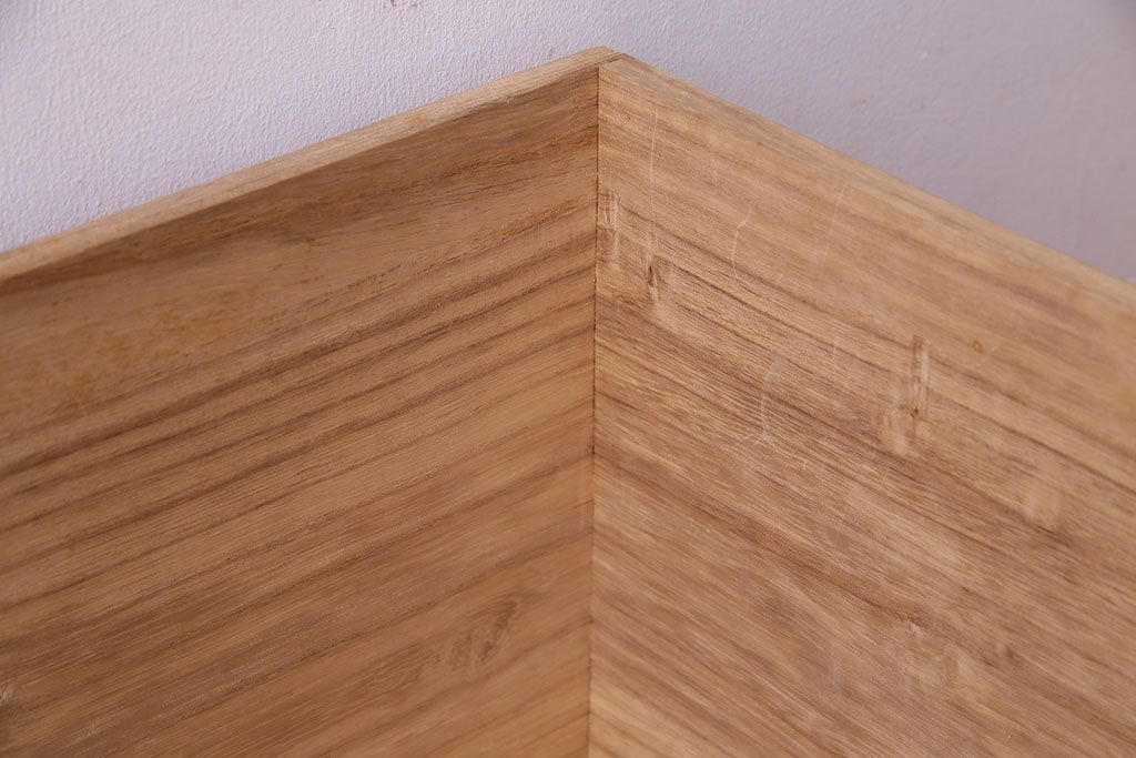 アンティーク雑貨　和製アンティーク　総桐材　渋い風合いが魅力の挟み箱(木箱、収納箱)