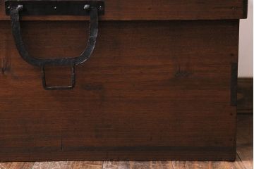 アンティーク雑貨　和製アンティーク　総桐材　渋い風合いが魅力の挟み箱(木箱、収納箱)