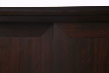 アンティーク家具　昭和初期　リメイク!　丸い錠前金具が目を惹く鉄脚付き箪笥ローボード(リビングボード、ローチェスト)