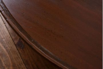アンティーク家具　和製アンティーク　ヒバ材製　きれいな木肌の特大円形ちゃぶ台(ローテーブル、センターテーブル)