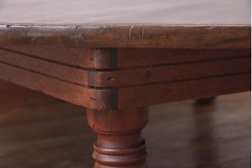 アンティーク家具　和製アンティーク　ヒバ材製　きれいな木肌の特大円形ちゃぶ台(ローテーブル、センターテーブル)