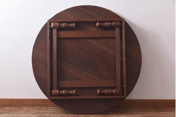 アンティーク家具　和製アンティーク　ヒバ材製　きれいな木肌の特大円形ちゃぶ台(ローテーブル、センターテーブル)