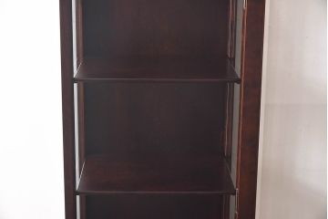 【F様ご成約品】中古美品　北海道民芸家具　#154　三方ガラス飾り棚(ガラスケース、コレクションラック、収納棚)(定価約25万円)