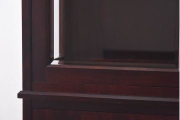 【F様ご成約品】中古美品　北海道民芸家具　#154　三方ガラス飾り棚(ガラスケース、コレクションラック、収納棚)(定価約25万円)