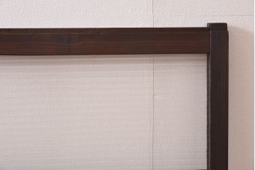 昭和レトロ　モールガラス　木製の温かな雰囲気が魅力な引き戸4枚セット(窓、ガラス戸)