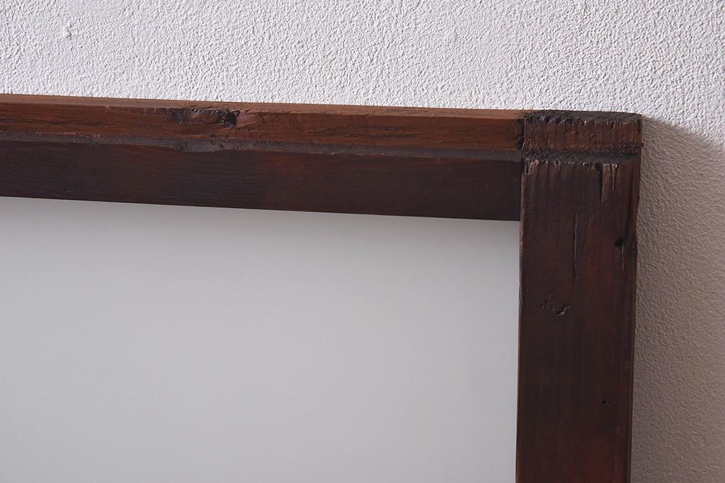 昭和レトロ　色ガラス入り　モダンな雰囲気が魅力のガラス戸2枚セット(窓、引き戸)