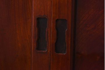 明治期　ケヤキ材一枚板　綺麗な漆塗りのアンティーク板戸4枚セット(窓)(1)