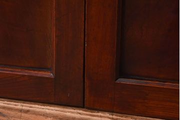 明治期　ケヤキ材一枚板　綺麗な漆塗りのアンティーク板戸4枚セット(窓)(1)