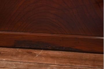 明治期　ケヤキ材一枚板　綺麗な漆塗りのアンティーク板戸4枚セット(窓)(1)