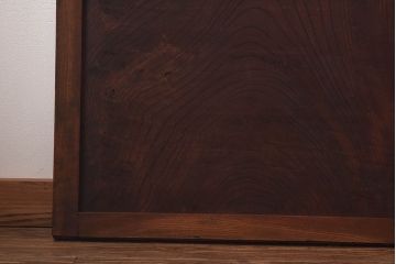 明治期　ケヤキ材一枚板　綺麗な漆塗りのアンティーク板戸4枚セット(窓)(1)