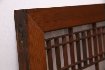 昭和期　繊細な和の雰囲気あふれる組子欄間(ガラス欄間、明り取り)