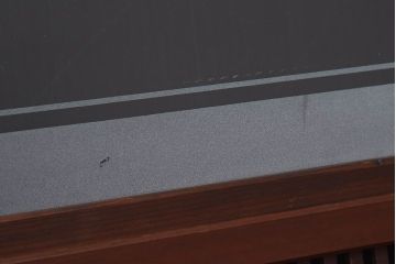 昭和初期　ケヤキ材使用　上質な作りが味わえる万本格子戸(ガラス帯戸、引き戸)4枚セット