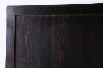 和製アンティーク　ラフジュ工房オリジナルガラス入り　和モダンの雰囲気を引き立てるガラス帯戸(板戸、引き戸、建具)2枚組