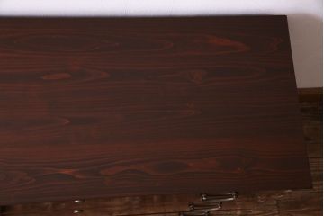 アンティーク家具　昭和初期　美しい漆塗りが魅力的な時代箪笥ローチェスト(ローボード、リビングボード、引き出し)