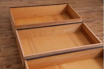 中古　松本民芸家具　D型整理タンス(箪笥、チェスト)(定価約28万円)(2)