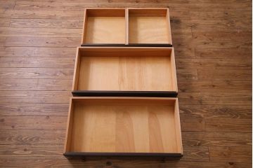 中古　松本民芸家具　D型整理タンス(箪笥、チェスト)(定価約28万円)(2)