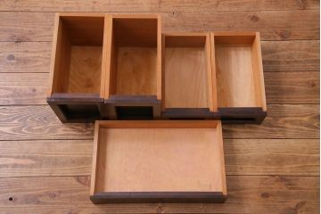 中古　松本民芸家具　M型一面鏡 I　　シンプルなデザインのドレッサー(鏡台)(定価約17万円)(1)