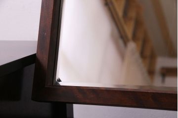 中古　松本民芸家具　M型一面鏡 I　　シンプルなデザインのドレッサー(鏡台)(定価約17万円)(1)