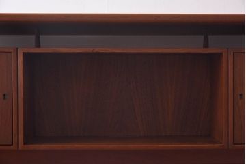 ヴィンテージ家具　北欧ビンテージ　Kai Kristiansen(カイ クリスチャンセン)　両面収納!　温もり溢れるチーク材製パートナーデスク(ワークデスク、在宅ワーク、在宅用、オフィスデスク、両袖机)