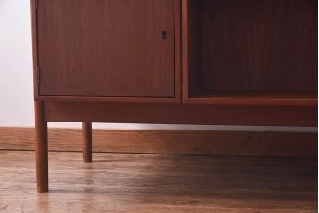 ヴィンテージ家具　北欧ビンテージ　Kai Kristiansen(カイ クリスチャンセン)　両面収納!　温もり溢れるチーク材製パートナーデスク(ワークデスク、在宅ワーク、在宅用、オフィスデスク、両袖机)
