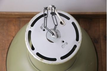イギリスビンテージ　インダストリアルな特大ファクトリーライト(工業用照明、天井照明)(1)