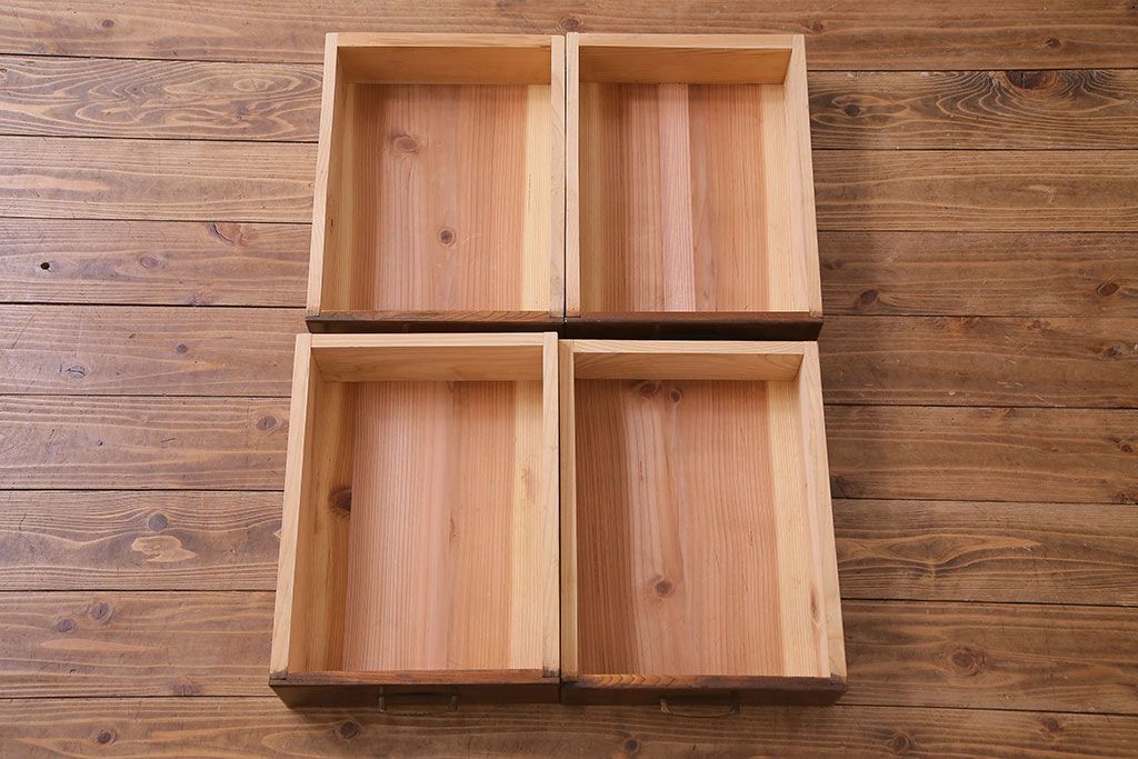 昭和中期　美品!ナラ材　風格のある佇まいの組み立て式両袖机(ワークデスク、在宅ワーク、在宅用、作業台)