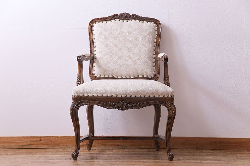 中古　DREXEL HERITAGE(ドレクセルヘリテイジ)　old continent(オールドコンチネント)　アームチェア(ダイニングチェア、イス)(定価約33万円)(1)