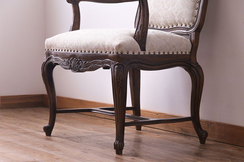 中古　DREXEL HERITAGE(ドレクセルヘリテイジ)　old continent(オールドコンチネント)　アームチェア(ダイニングチェア、イス)(定価約33万円)(1)