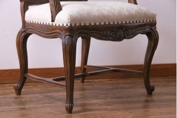 中古　DREXEL HERITAGE(ドレクセルヘリテイジ)　old continent(オールドコンチネント)　アームチェア(ダイニングチェア、イス)(定価約33万円)(1)