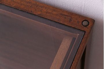 イギリスビンテージ　美品　チーク材　おしゃれで収納力も充実したシャツケース(ガラスケース、ショーケース)