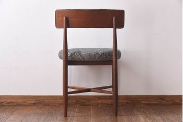 ヴィンテージ家具　北欧ビンテージ　G-PLAN(ジープラン)　Fresco(フレスコ)　グレンチェックのサーキュラーチェア(ダイニングチェア、椅子)(1)