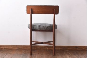 ヴィンテージ家具　北欧ビンテージ　G-PLAN(ジープラン)　Fresco(フレスコ)　グレンチェックのサーキュラーチェア(ダイニングチェア、椅子)(2)