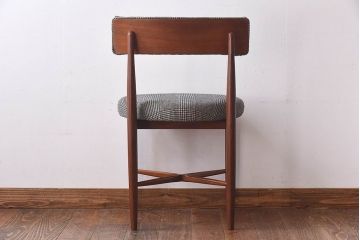 ヴィンテージ家具　北欧ビンテージ　G-PLAN(ジープラン)　Fresco(フレスコ)　グレンチェックのサーキュラーチェア(ダイニングチェア、椅子)(3)