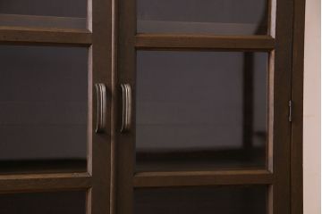 レトロ家具　昭和レトロ　ナラ材製　古い木の落ち着いた雰囲気が魅力のブックケース(本棚、本箱)