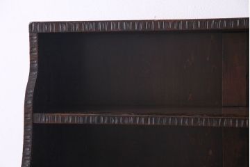 中古美品　伝統工芸　軽井沢彫り　繊細な彫りが豪華さを演出する棚付きチェスト(衣装箪笥、引き出し)