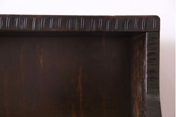 中古美品　伝統工芸　軽井沢彫り　繊細な彫りが豪華さを演出する棚付きチェスト(衣装箪笥、引き出し)