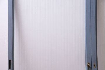 ペイント家具　銀モールガラス入り　レトロでシャビーな雰囲気を楽しめるガラス戸2枚セット(窓、引き戸)