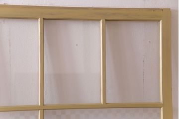 ペイント建具　当店オリジナルガラス　レトロな雰囲気が魅力のガラス格子戸2枚セット(引き戸)(1)