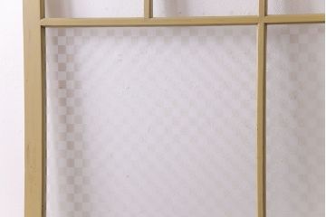 ペイント建具　当店オリジナルガラス　レトロな雰囲気が魅力のガラス格子戸2枚セット(引き戸)(1)