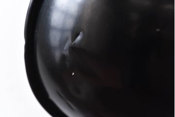 昭和レトロ　シンプルさが魅力の黒いスタンドライト(卓上照明、デスクスタンド)(2)